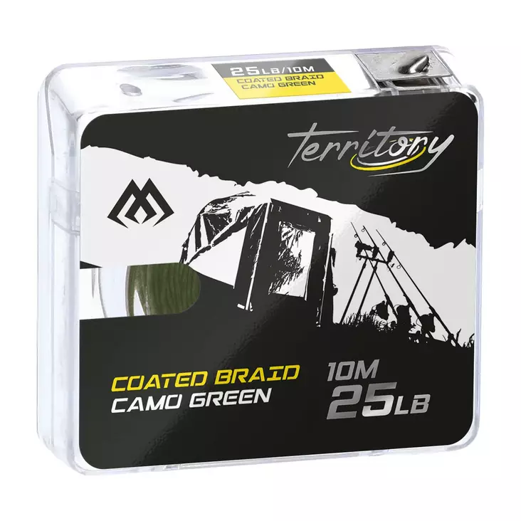 Mikado Coated Braid 10m Camo Green - Belagt flätat tafsmaterial - 5900637012269 - 1