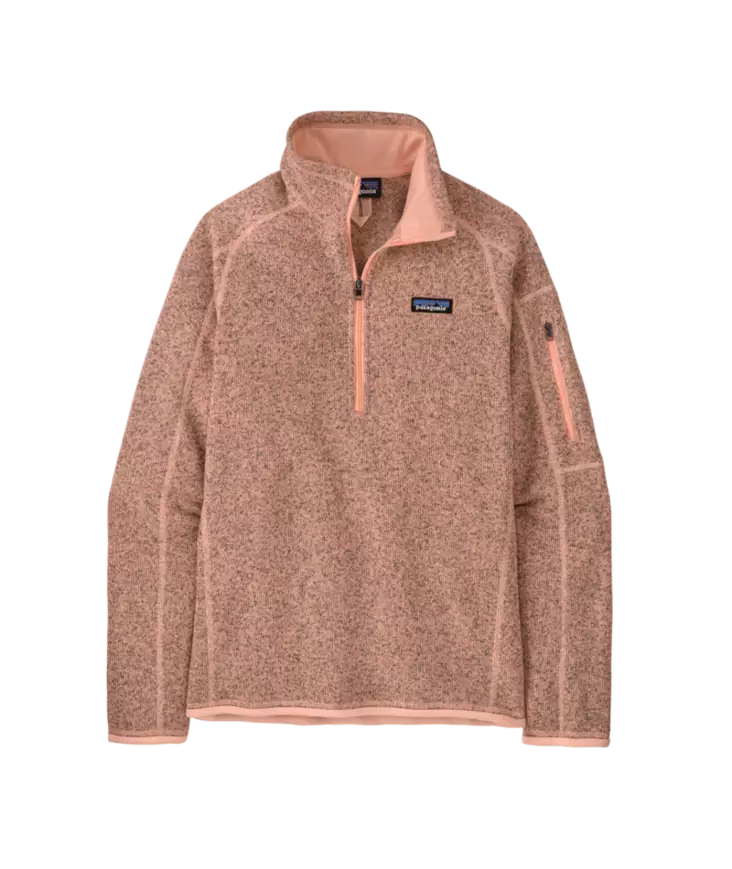 Patagonia W´s Quarter Zip Better Sweater Peach Sherbet - Fleecetröjor - 198077822189 - 1