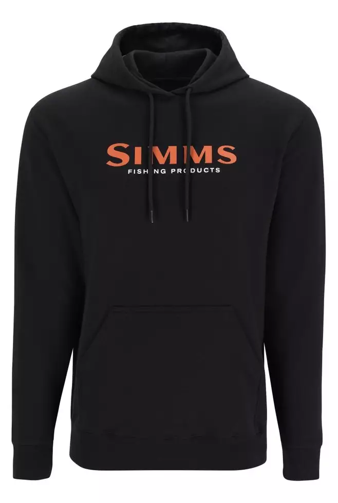 Simms Logo Hoody Black - Huvtröjor - 694264661789 - 1