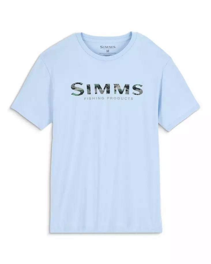 Simms Simms Shroud Fill Logo T-Shirt Sky Blue - T-shirts herr - 694264699829 - 1
