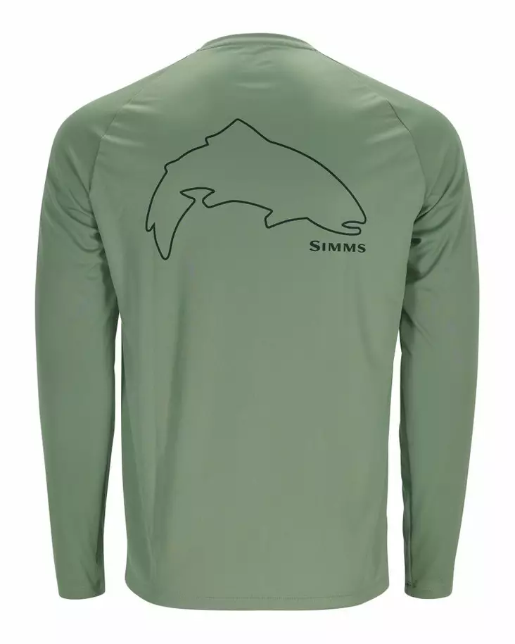 Simms Tech Tee - Artist Series Trout Outline Field - Skjortor - 694264607619 - 1