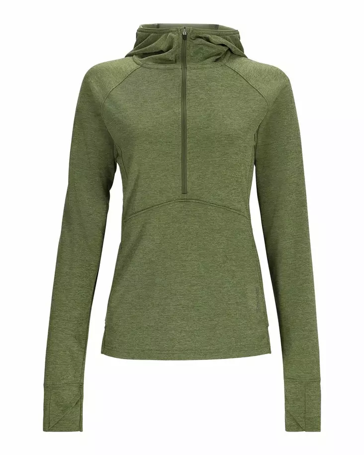 Simms Womens Bugstopper Hoody Dark Clover Heather - Huvtröjor - 694264649879 - 1