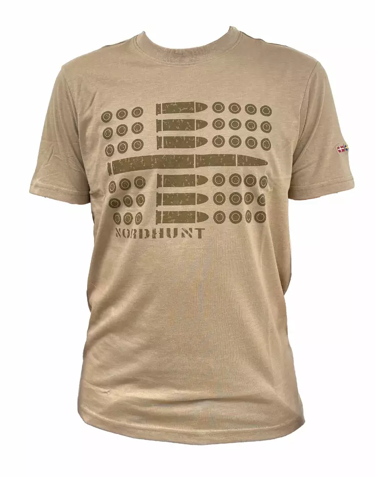 Nordhunt Ammo Flag T-Shirt Coyote - Jägartröjor - 25204-C-2XL - 1