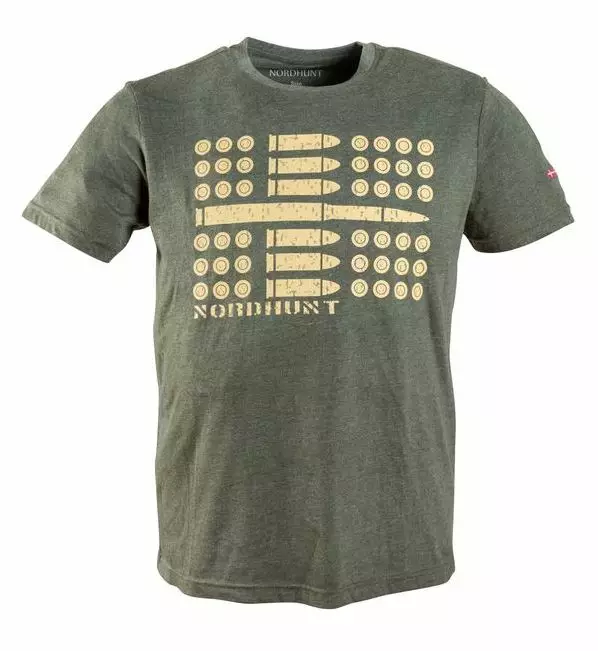 Nordhunt Ammo Flag T-Shirt Olive - Jägartröjor - 25204-O-2XL - 1