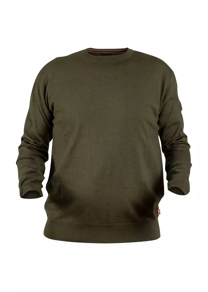 Nordhunt Asbjorn O-Neck Knit Olive Melange - Jägartröjor - 40450-OM-XL - 1
