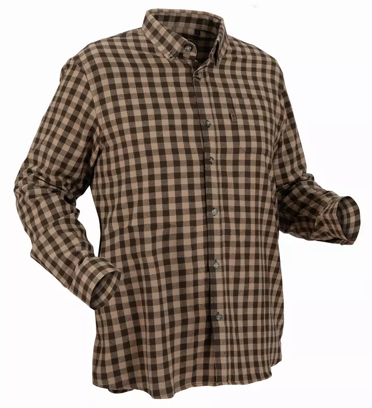 Nordhunt Sermen Flannel Shirt Olive / Sand Check - Jägartröjor - NH600224-276-S - 1