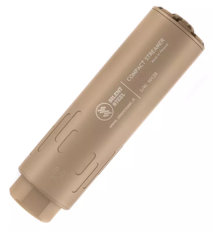 Silent Steel Compact Flow Streamer 5,56 Magpul FDE - Ljuddämpare för AR-15 - CST556FDE-SS - 1